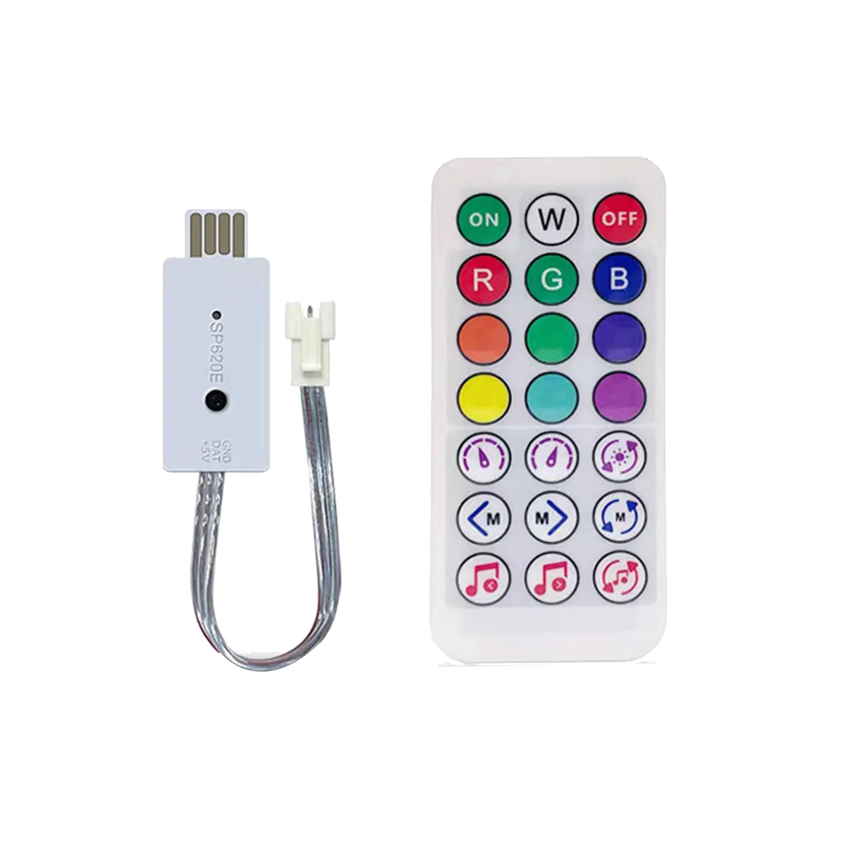 

USB Bluetooth-контроллер пикселя для музыки, 5 в постоянного тока, SP620E, Радиочастотный пульт дистанционного управления для WS2812 RGB, фотолента