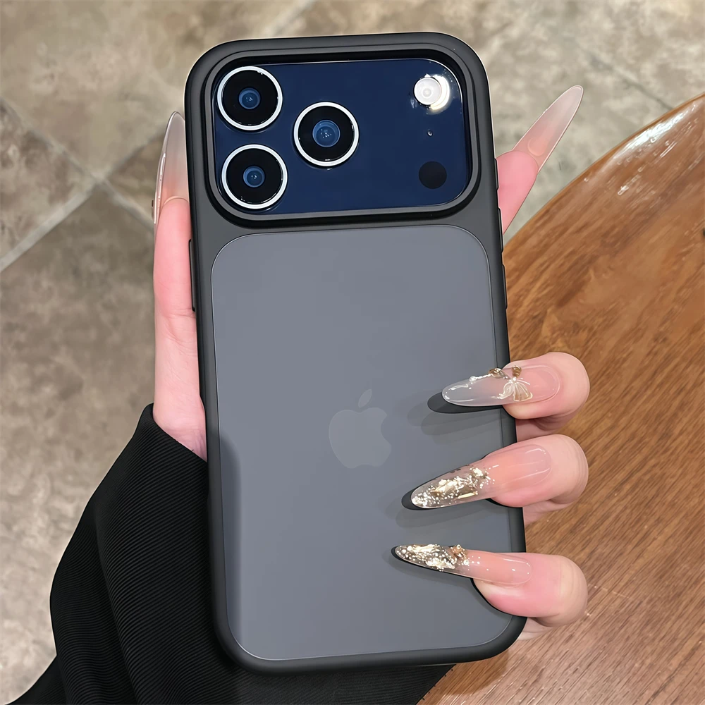 Armour Matte Translucent Shockproof Phone Case in Original Orange Frosted Finish