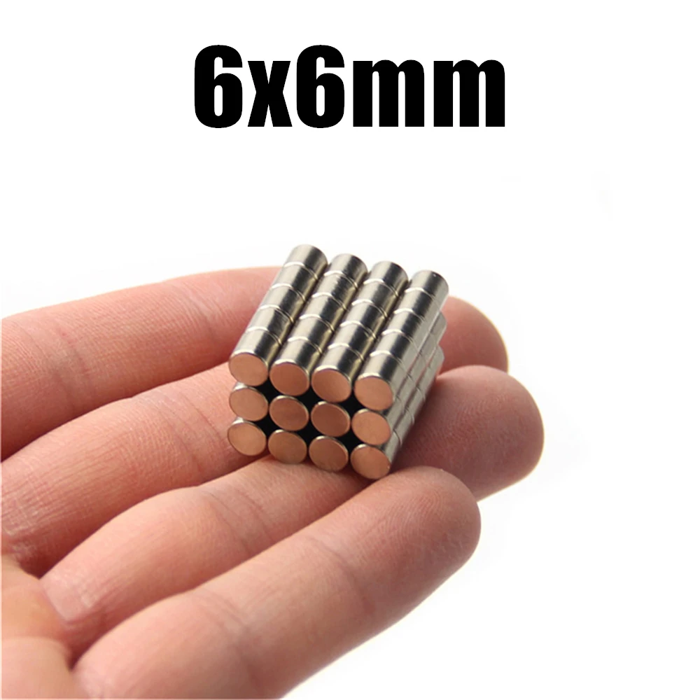 Round Magnets 6x1 6x1.5 6x2 6x3 6x4 6x5 6x6 6x8 6x10-20mm N35 NdFeB 10-500Pcs