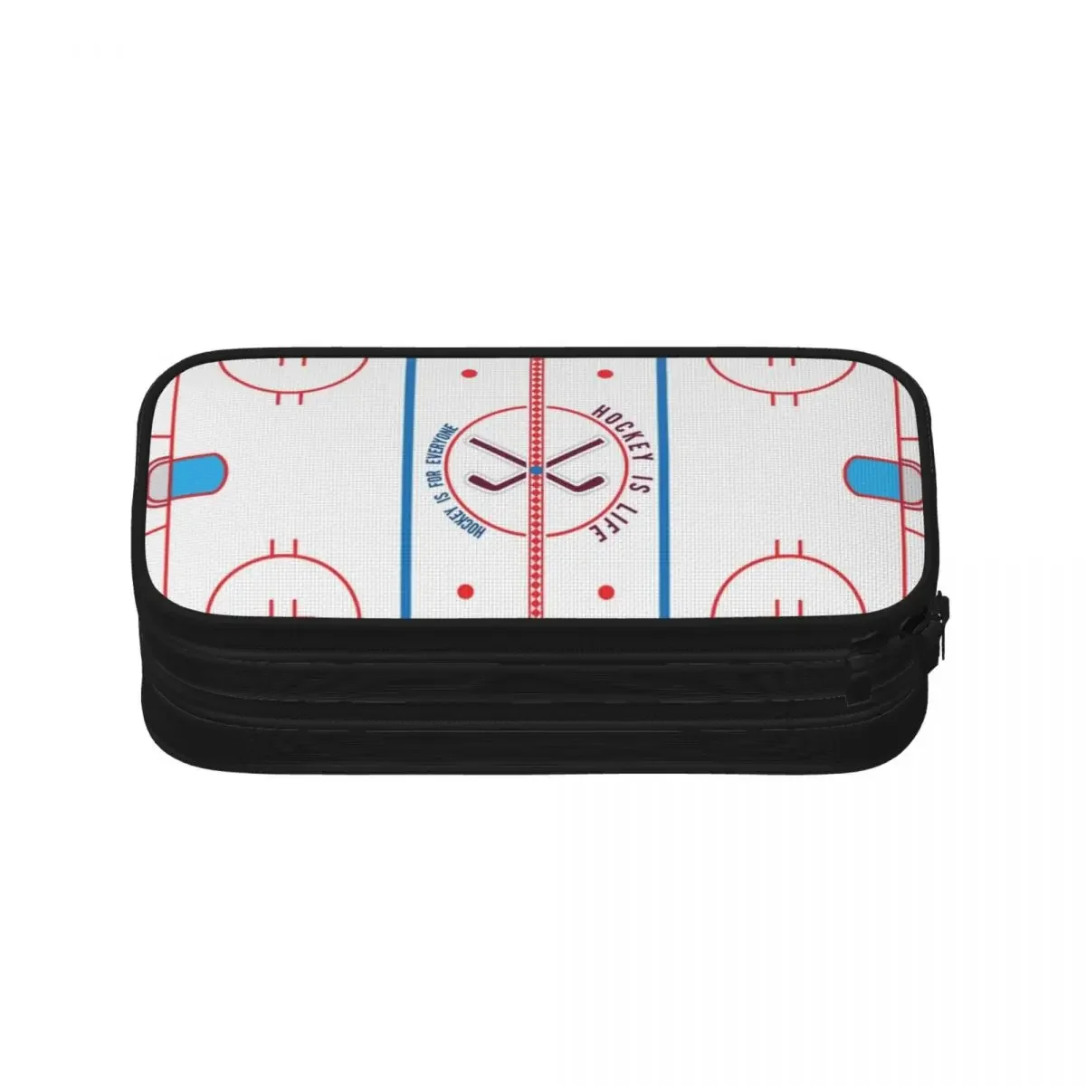 Hockey Is Life Rink Pencil Cases Large Storage Pen Bags Pen Box Pencil Pouch For Boys Girls Students Stationery School Office 3