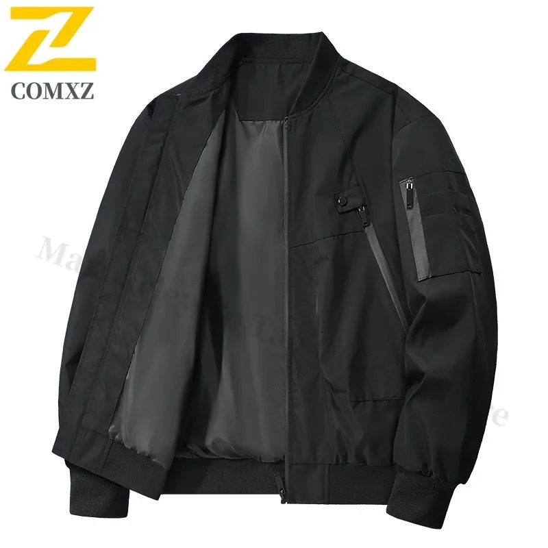 EiAO New Autumn Men's Outdoor Windbreaker Functional Baseball Jacket Waterproof Lightweight Loose Fit Windproof Coat Plus Size