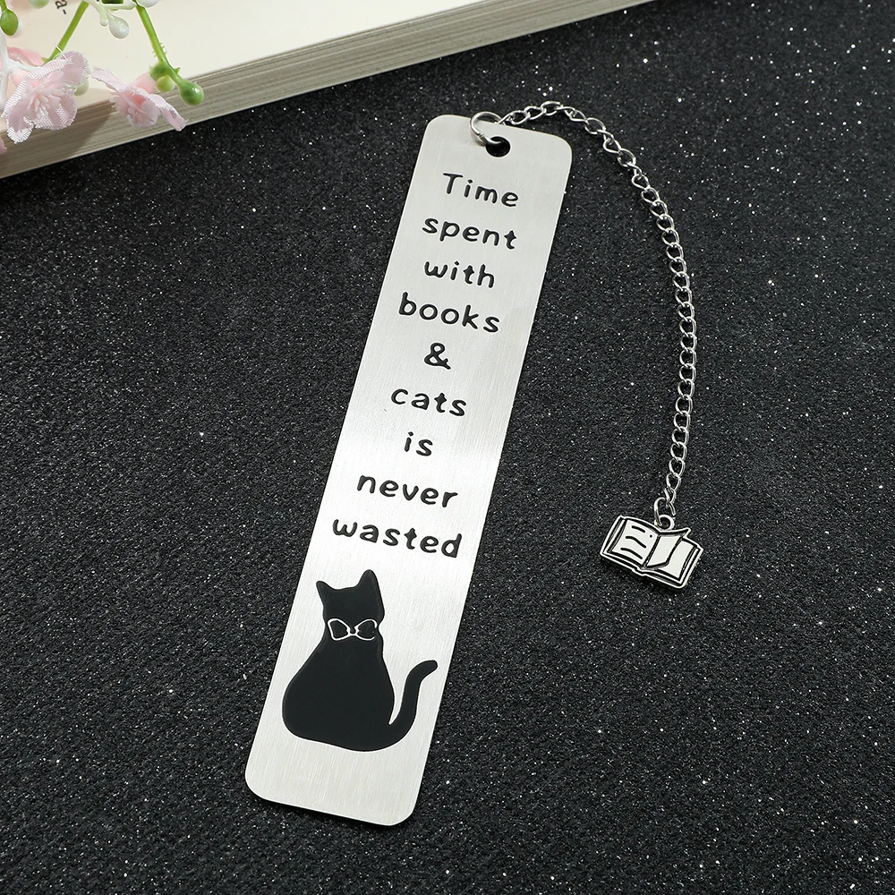 Metal Bookmark 1Pcs Cute Cat For Book Fans Collections School Supplies Gifts Friends Teachers Reading Markers