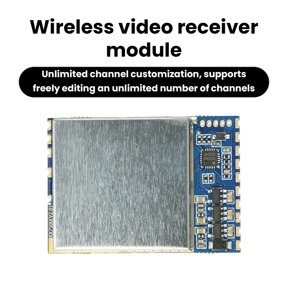 Détail du récepteur vidéo 5.8G 40CH pour drone FPV avec affichage numérique des canaux