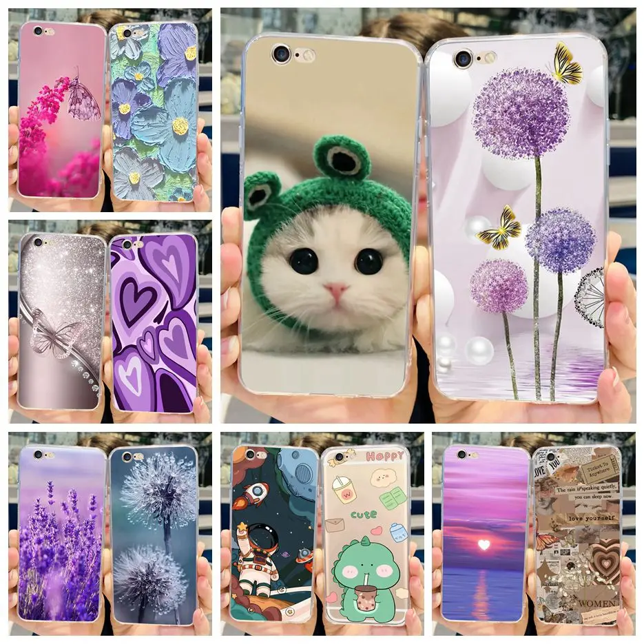 For Apple Iphone 6 6S Plus Case Luxury Painted Cover Clear Silicone Protective Shell For Iphone 6S Plus Iphone6 Soft Fundas Capa