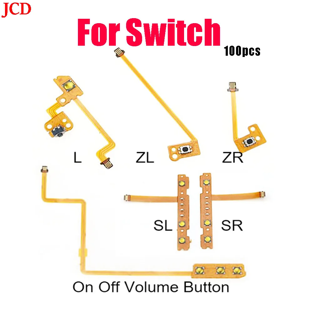 JCD 1pcs Replacement For Switch JoyCon ZR ZL L SL SR Button Key Ribbon Flex Cable For NS Repair Cable