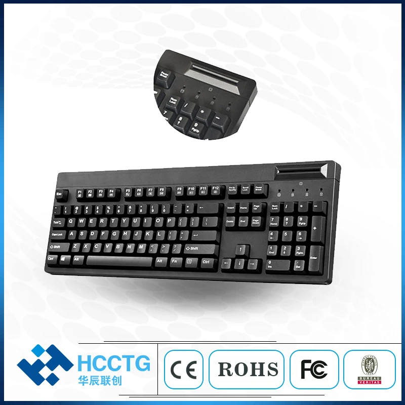Keyboard (Membrane keys) with MSR (Track1/2/3) and Smart card reader HCC150U