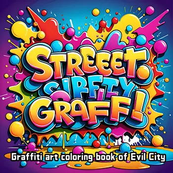 STREET GRAFFITI Patterns Coloring Book for Adults Cute Drawing Book Perfect Gift for Party and Birthday 1