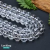 100% Natural Faceted White Clear Quartz Crystal Round Loose Beads For Jewelry Making Bracelet Necklace 4-12mm 1