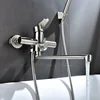 Toilet Bathtub Water Faucet Tap Cold and Hot Extended Shower Faucet Set Wall Mounted Mixed Valve with Shower Head Sprayer 5