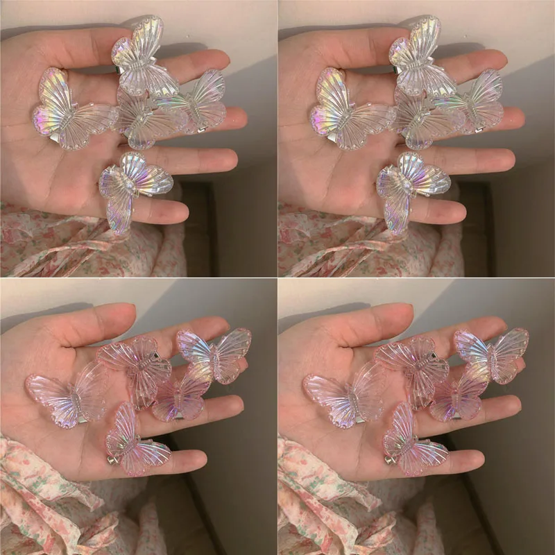 Colorful Mini Butterfly Hair Clips - Cute Duckbill Bangs Accessories