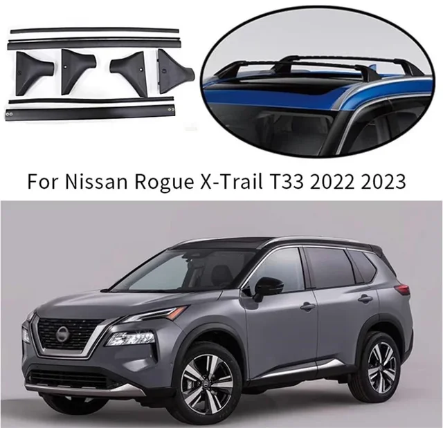 Roof Racks Fit For Nissan X-Trail Rogue T33 2021 2022 2023 2024 Top Roof Rack Rail Luggage Cross Bar Aluminum Alloy