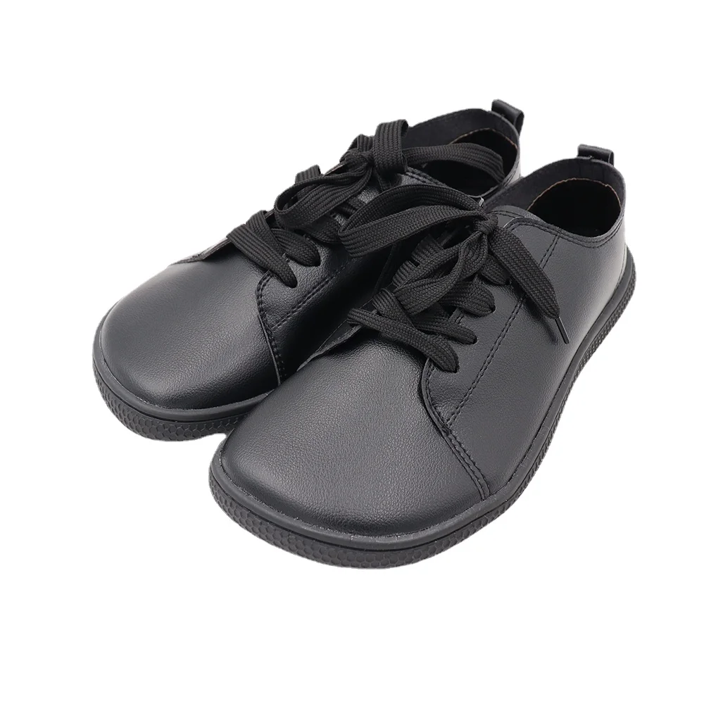 Tipsietoes 2023 Sprinng Barefoot Leather Sneaker For Women Flat Soft Thin Out Sole Zero Drop Wider Toe Box Flexible Light Weight