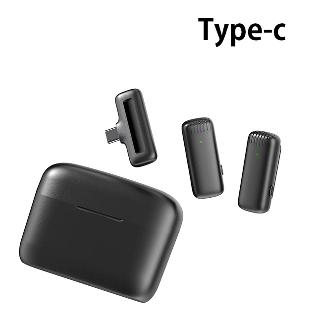 Microphone Wireless Microphone Lavalier with Charging Compartment Recording Youtube Vlog Live for IPhone Android