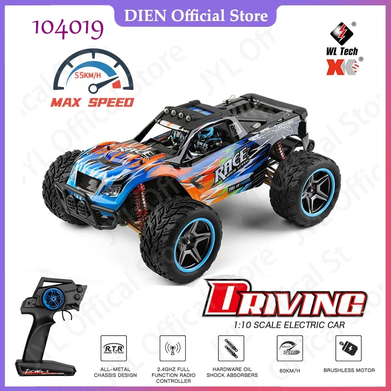 

Wltoys 1/10 104009 104019 2.4G Racing Remote Control Car 45KM/H 4WD Large Alloy Electric Remote Control Crawler children's Toy