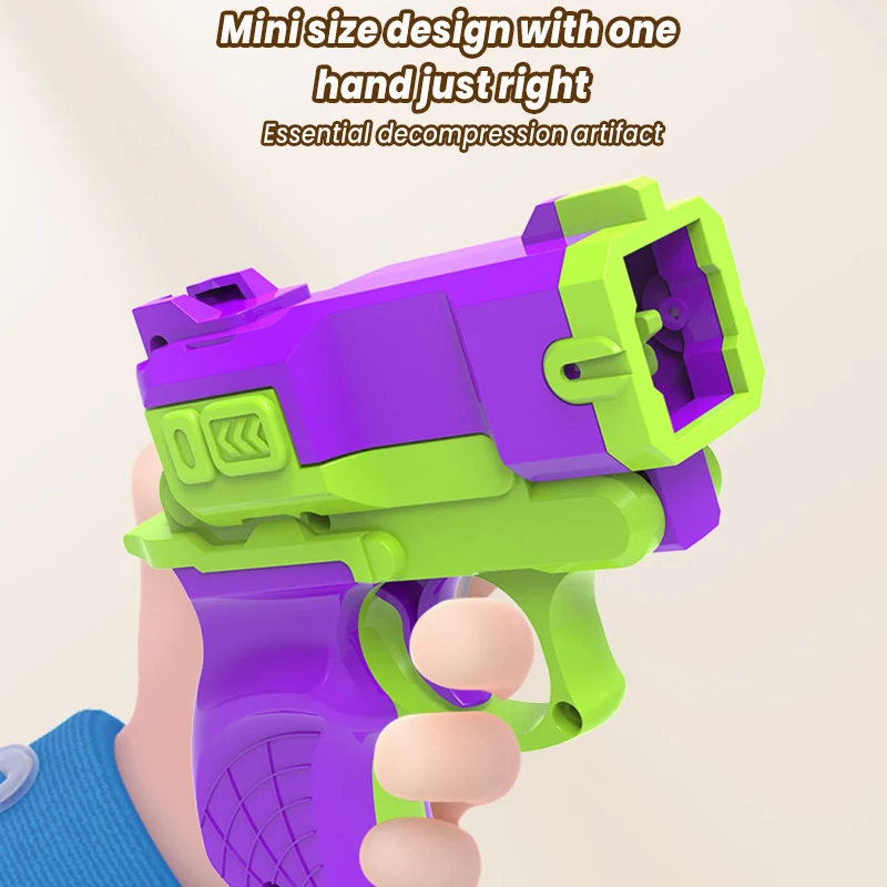 Rubber Band Gun Toy 3D Printed Gun Cub Radish Toy Knife Kids Stress Relief Toy Christmas Gift Decompression Boy's birthday Gift 3