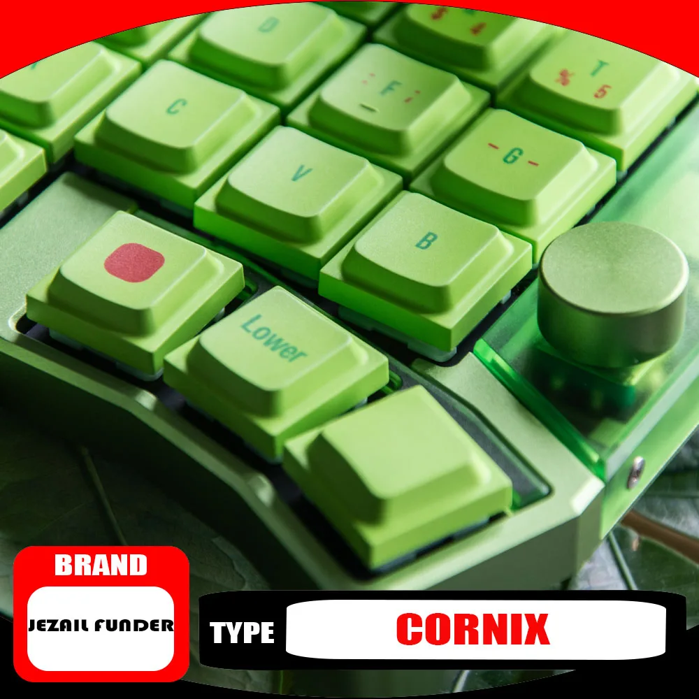 제자일 펀더 코닉스 스플릿 키보드 (노브 포함) CNC 알루미늄 케이스 유선 듀얼 모드 지원 바이알 PC 기계식 키보드 선물용 유니크 제품