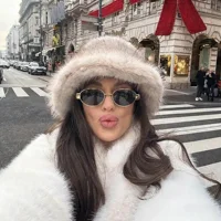 Winter New Imitation Fox Fur Fur Velvet Ladies Hat Ins Style Korean Fashion Luxury Fisherman Hat Outdoor Shopping Accessories