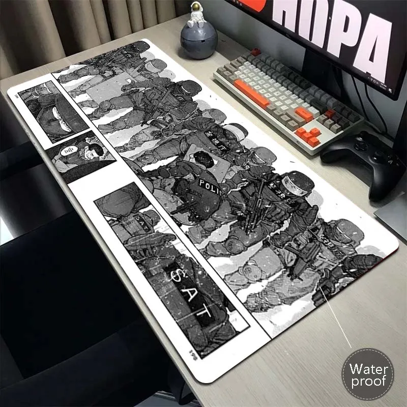 

Черный и белый коврик для мыши в стиле аниме водонепроницаемый коврик для мыши для клавиатуры XXXL нескользящий коврик для Мыши игровые аксессуары мягкие коврики 100x50 см