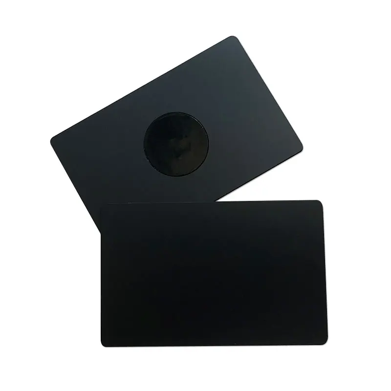 

Матовая черная металлическая Кредитная карта из нержавеющей стали, Размер RFID, металлическая визитная карточка, оптовая продажа