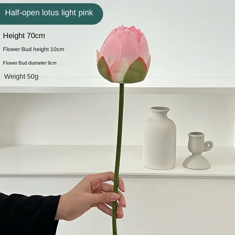 Artificial Lotus Canopy with PU Lotus Leaves for Home Decoration and Photography Props, 85cm
