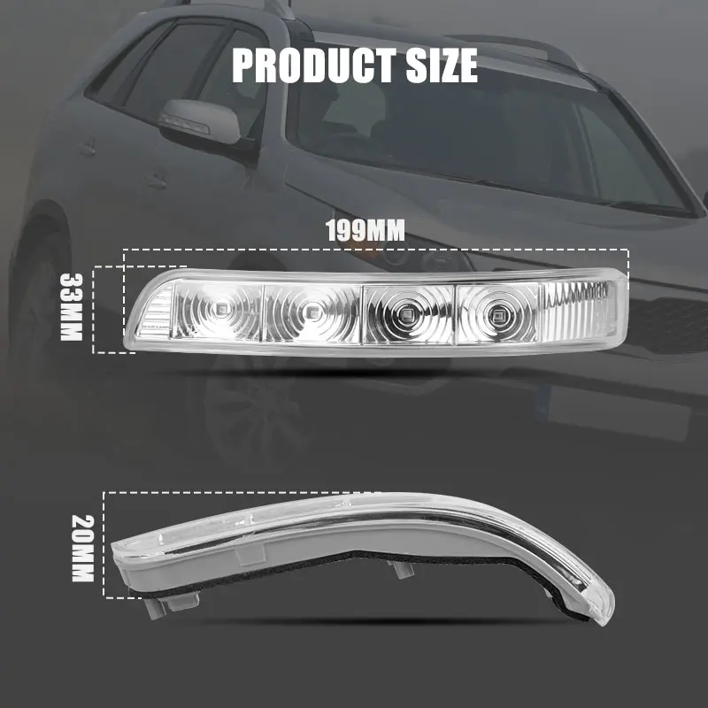 자동차 백미러 LED 턴 시그널 라이트 윙 사이드 미러 램프 KIA Sorento XM 2009 2010 2011 2012 2013 2014 876132 P000 876232 P000
