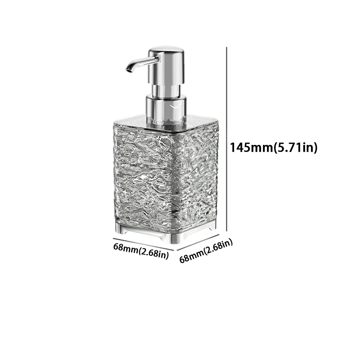 Luxury Bathroom Soap Dispenser Reusable Hand Pump Dispenser Bottle Transparent Shower Gel Empty Bottle Liquid Container