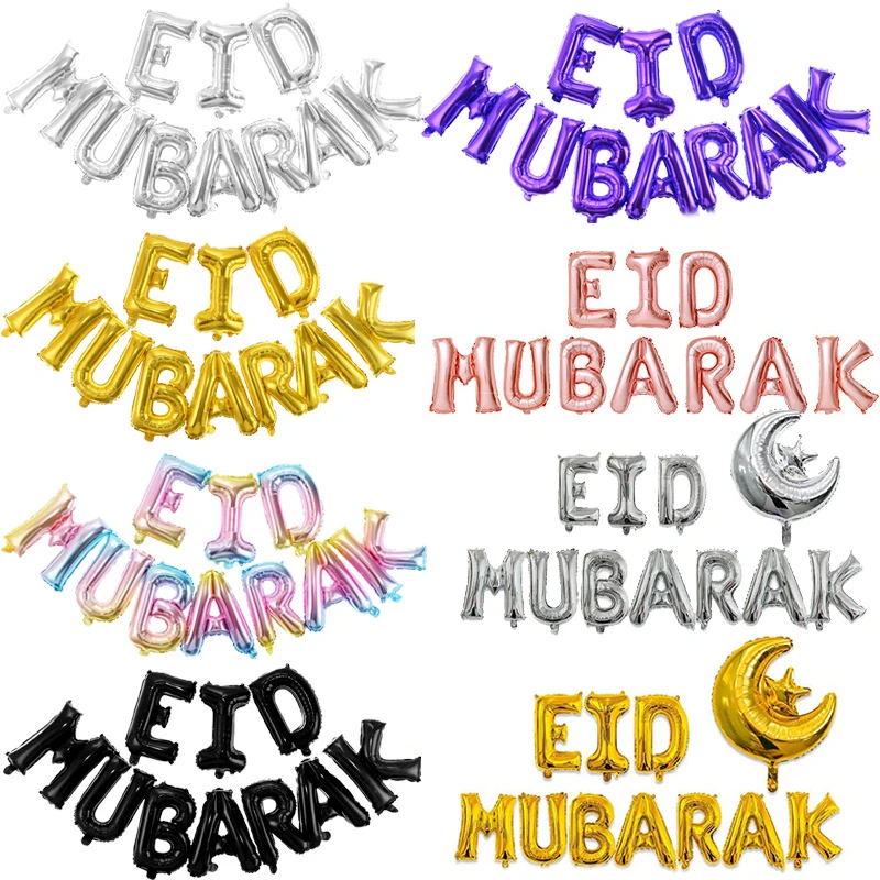 Ramadan Mubarak Decoraties, Eid Mubarak Ballon Garland Arch Kit Salie Groen, Goud Eid Mubarak Folie Ballon, Maan Star Ballonnen voor Ramadan Kareem Party, Thuis Outdoor Moslim Feestbenodigdheden