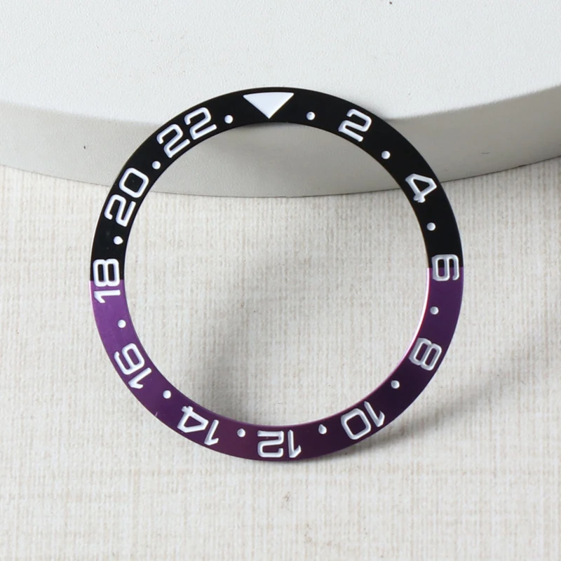 Ceramic Black Grey 38mm Watch Bezel Insert - Modern Design Accessories