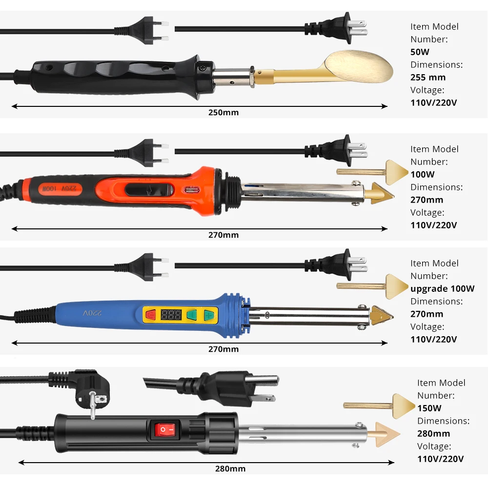 110V/220V 100W Plastic Welding Kit Temperature Control Soldering Iron Gun Automotive Bumper Repair Tool  Fast Heating For DIY 2
