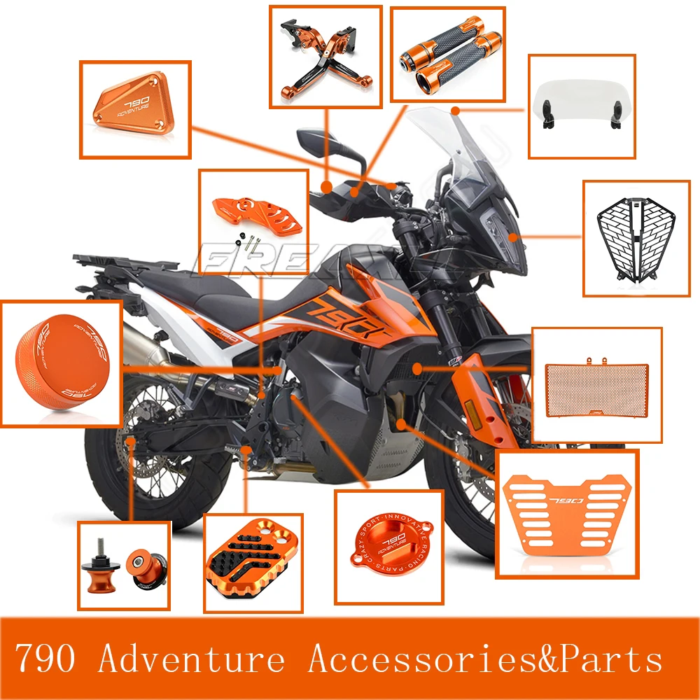 

Motorcycle Accessories For 790 ADVENTURE 790ADVENTURE 2019- Brake Clutch Levers FLUID RESERVOIR Cap Brake cylinder Handlebar