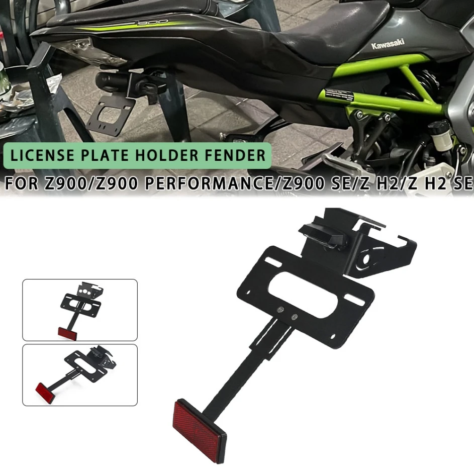 

Motorcycle Rear Tail Tidy Number License Plate Holder Fender For Kawasaki Z 900 2017 2018 2019-2024 SE Z900 Performance Z H2