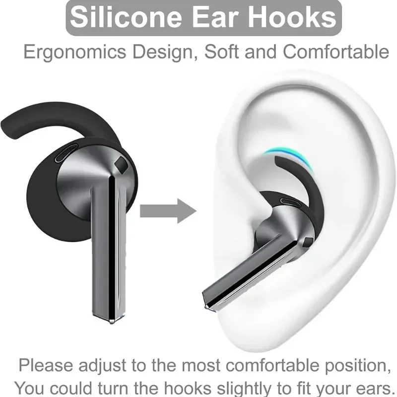 Premium Silicone Anti-Slip Ear Tips and Ear Hooks Set