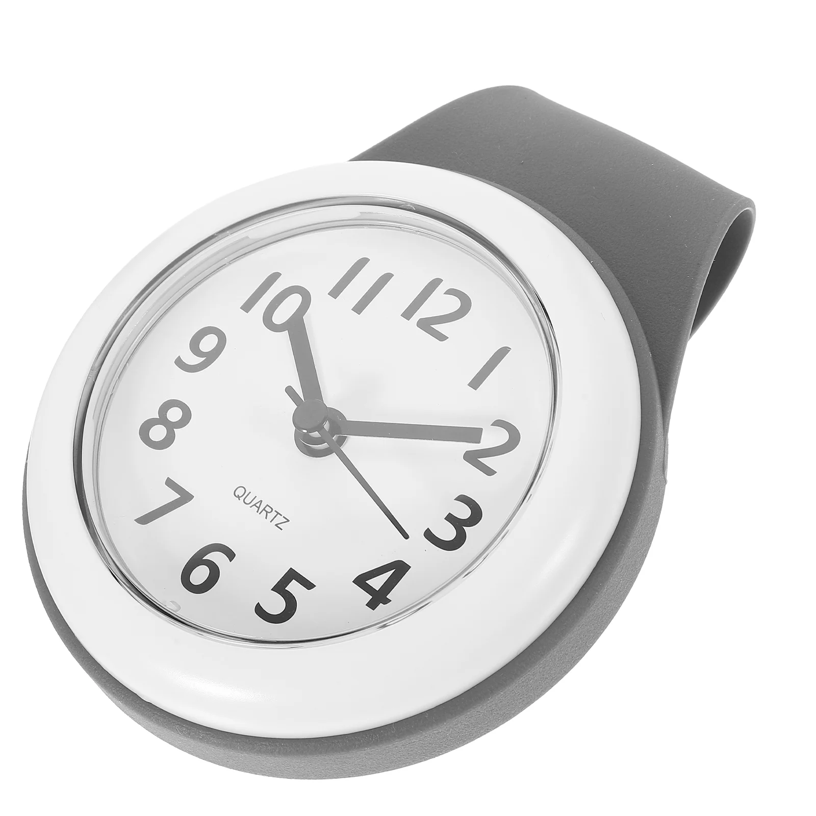 Wall Mount Clock Waterproof Shower Alarm Digital Timer Vanity Desk Smooth Modern Design Pointed Hands Sucker Handle Bathrooms Wall Clock Digital Wall Clock Digital Display Clock