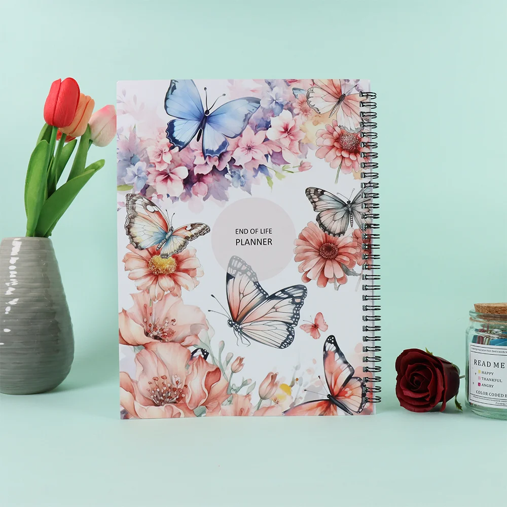 vintage design planner End of life planner guide to organizing property insurance important documents written in Eng