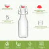 12 Pack 8.5-ounce Combucha Coquito flip-top glass bottle with lid for syrupy vanilla extract brewing beer Kefir airtight bottle 3