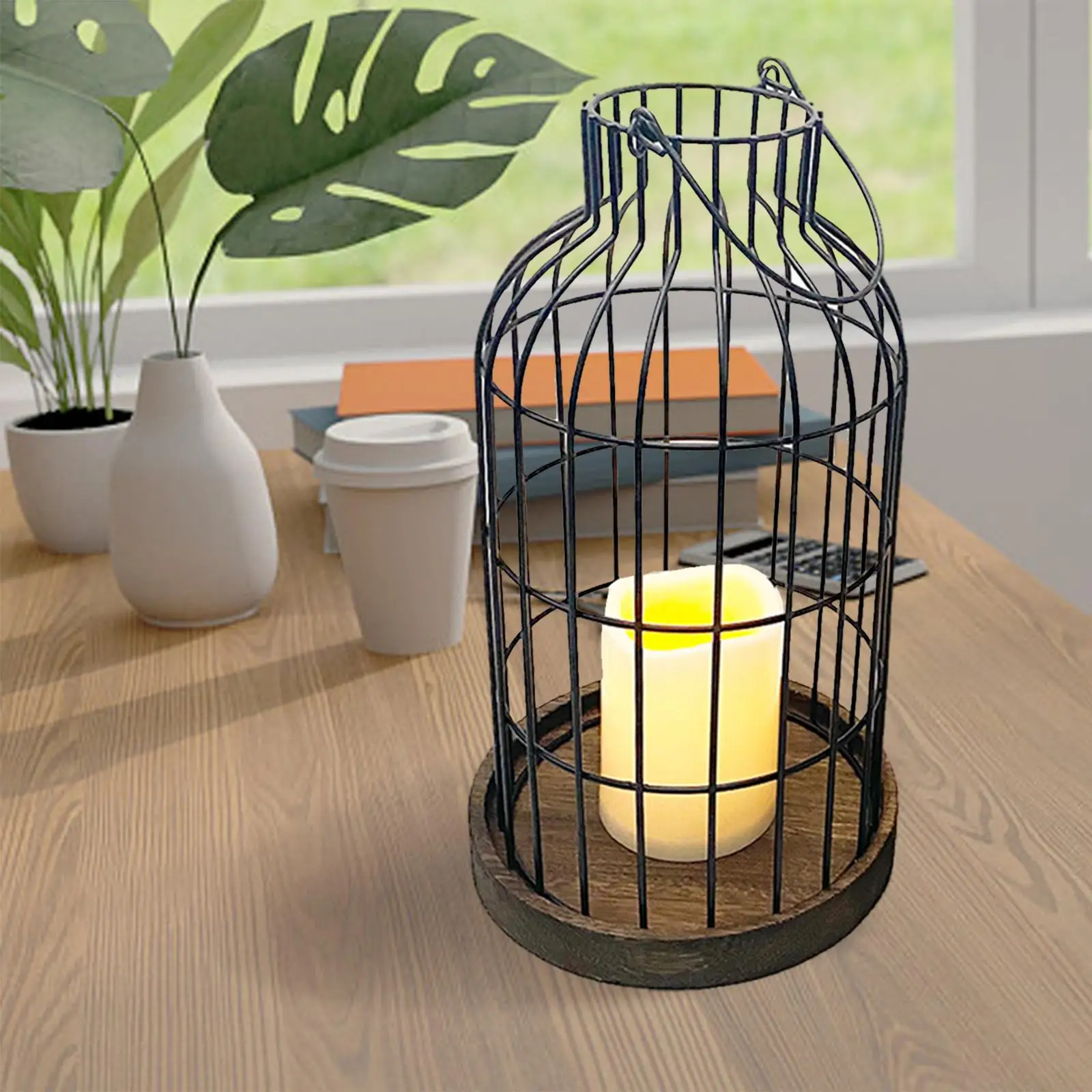 Farmhouse Lantern Pillar Candle Holder Table Centerpieces Cage Candle Lantern for Party Living Room Mantle