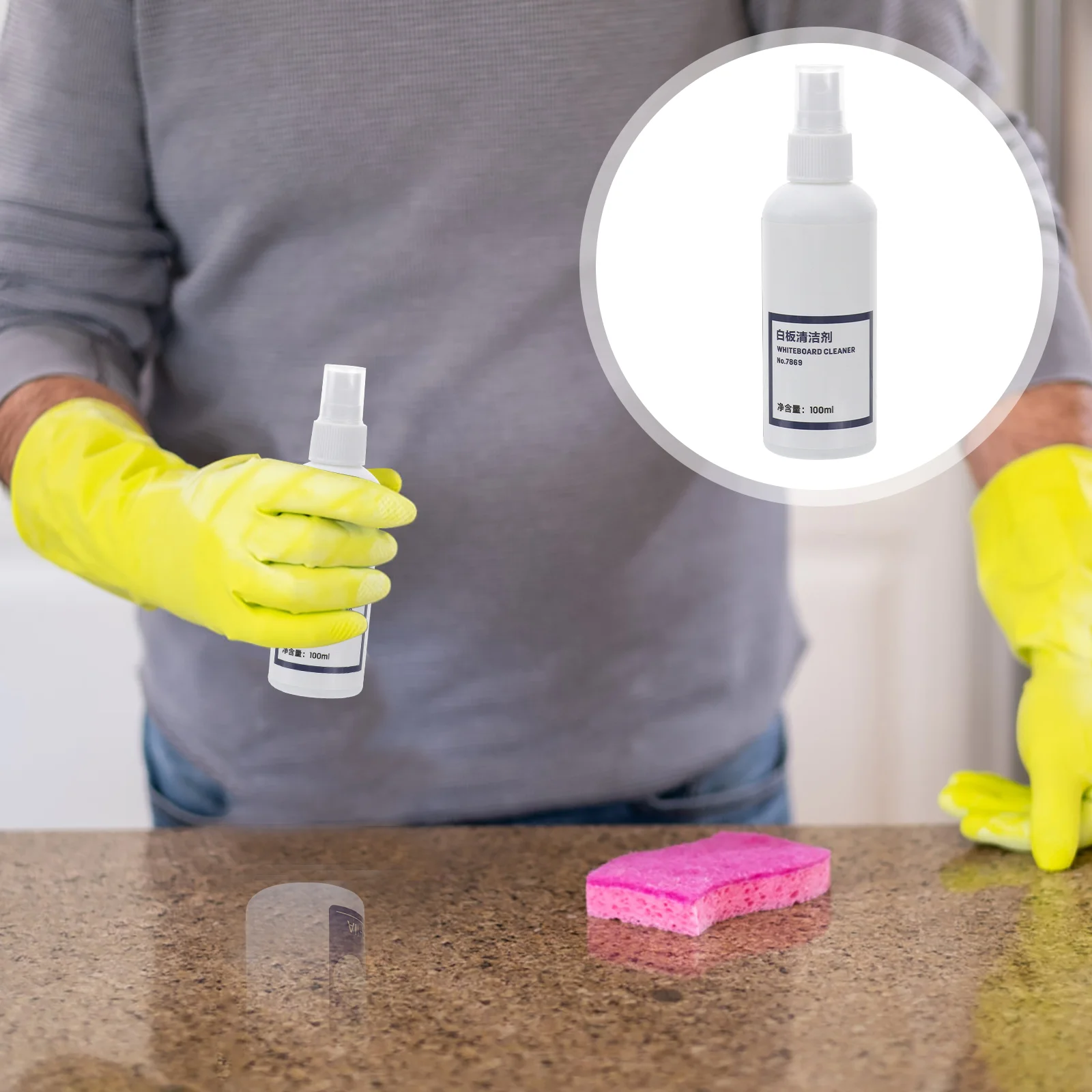 Whiteboard Spray Cleaner Dry Erase Water Clean Non Low Odor Cleaning