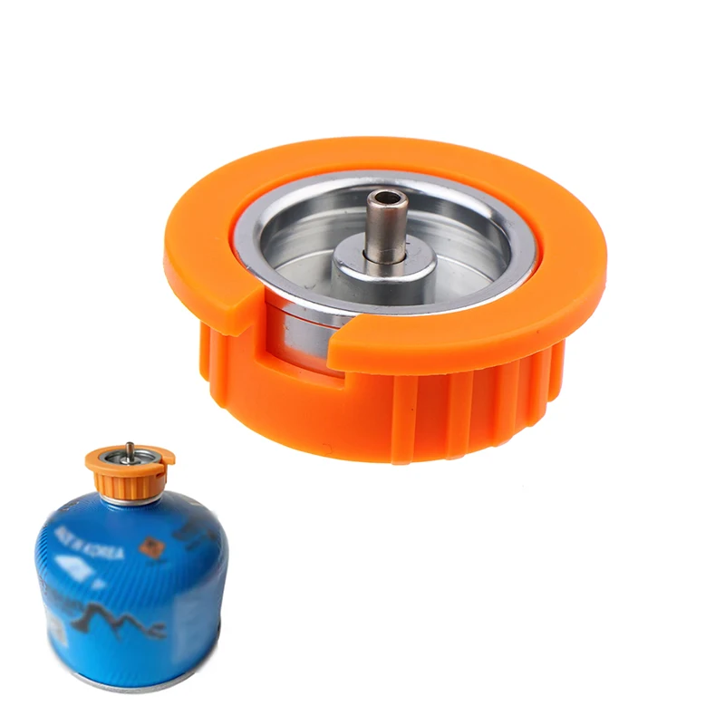 Adaptateur bouteille gaz camping cuivre aluminium orange 45x20mm
