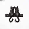 Black Cat Hook Hanging Shelf Wall Hanging Cast Iron Decorative Hook Cute Cat Coat Rack Courtyard Pastoral Outdoor Decoration 6