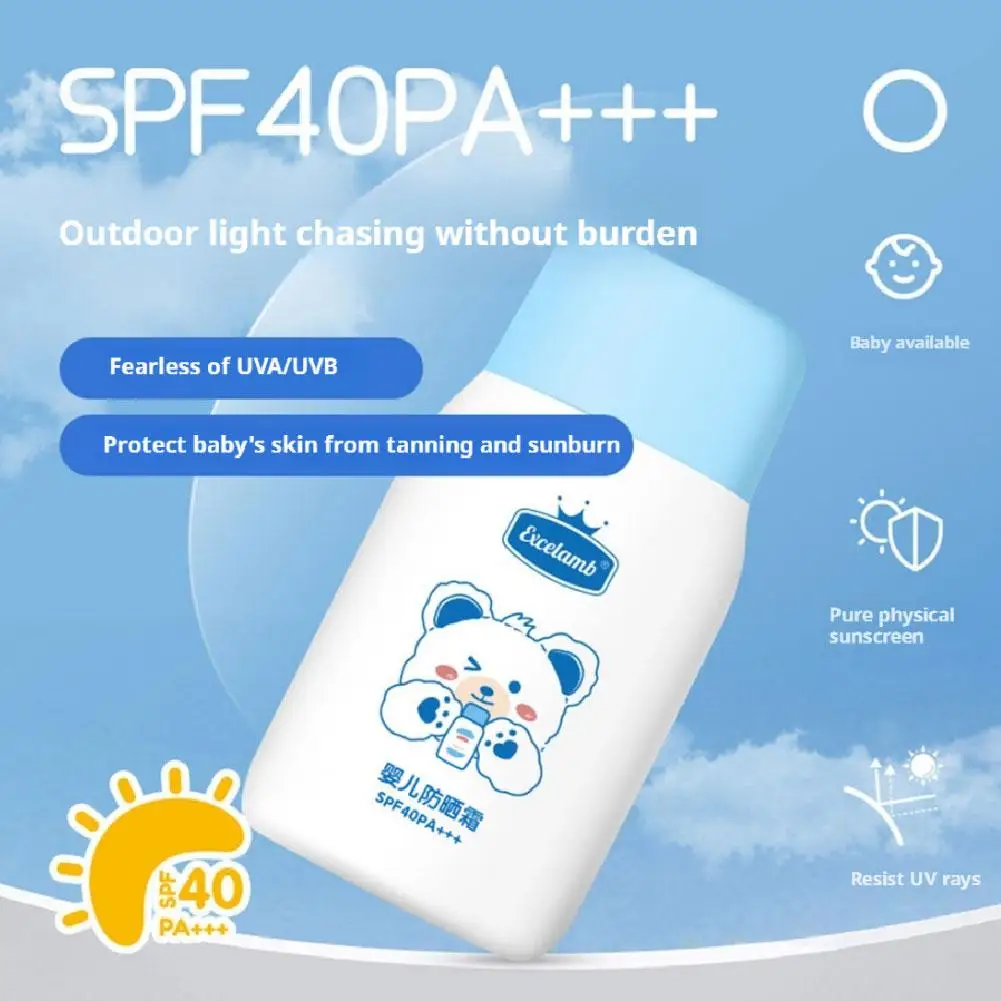 SPF 40+++ Children Sunscreen Refreshing Oil Free Sun Protector Sunscreen Stick Moisturizing Face Stick Non-Sticky Bar