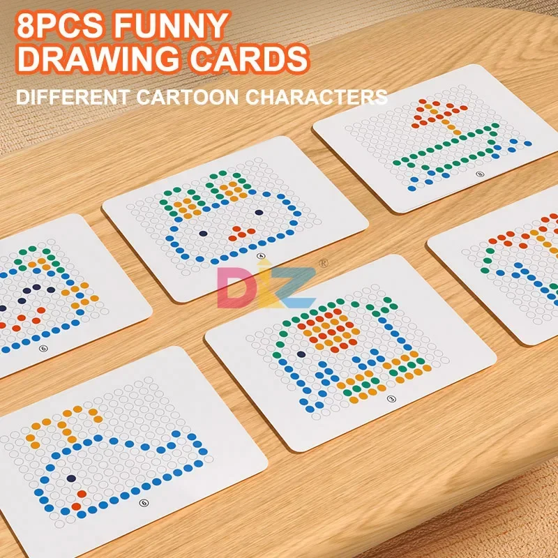Rabbit Magnetic Drawing Board Carrot Magnet Pen Kids Reusable Drawing Toys Baby Beads Painting Doodle Sketch Pad Children Gift 5