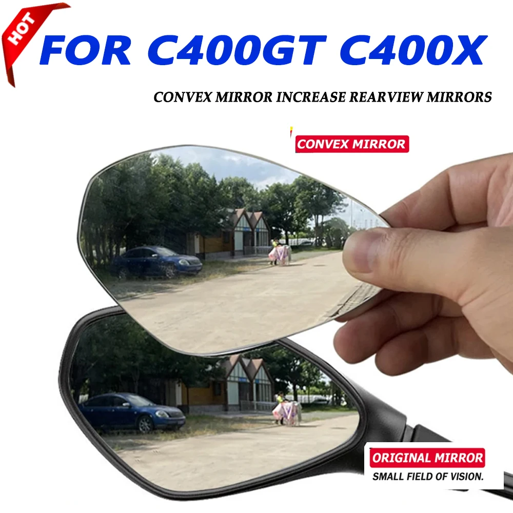 볼록 거울 백미러 사이드 미러 증가 뷰 비전 렌즈, BMW C400GT C400X C400 GT C 400 GT 400X 모토 액세서리