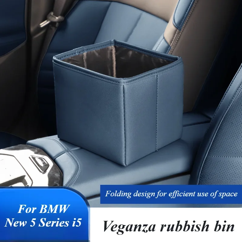 Car Trash Can Folding Portable Multifunctional Seat Back Hanging Storage Bag Waterproof Car Storage Bag For BMW New 5 Series i5