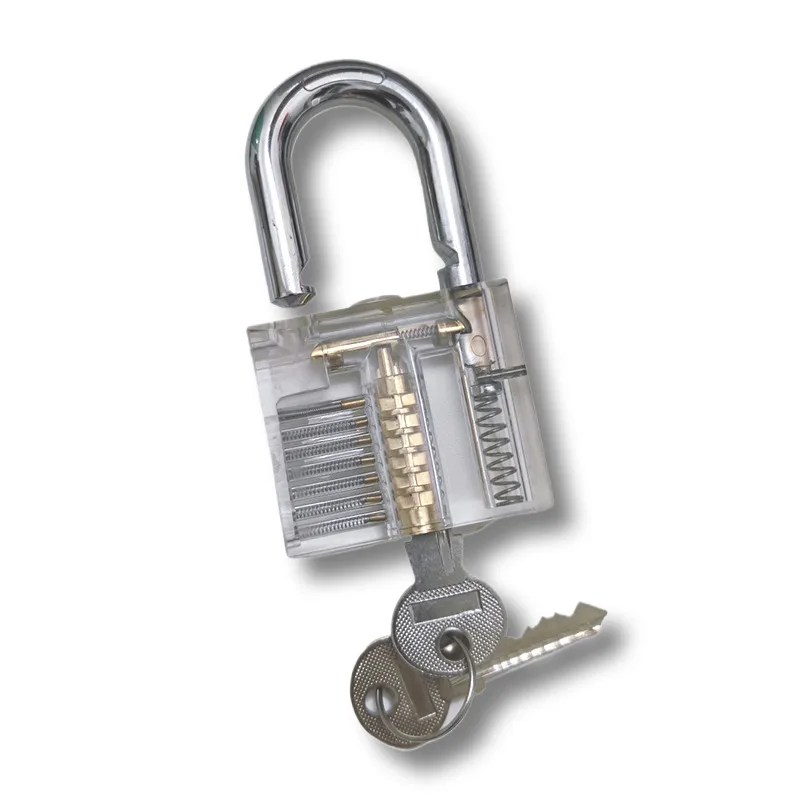 78x50mm Locksmith Transparent Visible Locks Cutaway Practice View Padlock for Tools Hardware Lock Training Skill locksmith tools mini padlock locksmith extractor tools lock pick tools lock pick set lock repair tool