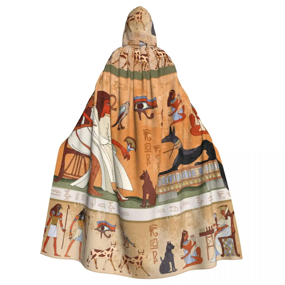 

Ancient Egypt Adult Cloak Cape Hooded Medieval Costume Witch Wicca Vampire Elf Purim Carnival Party