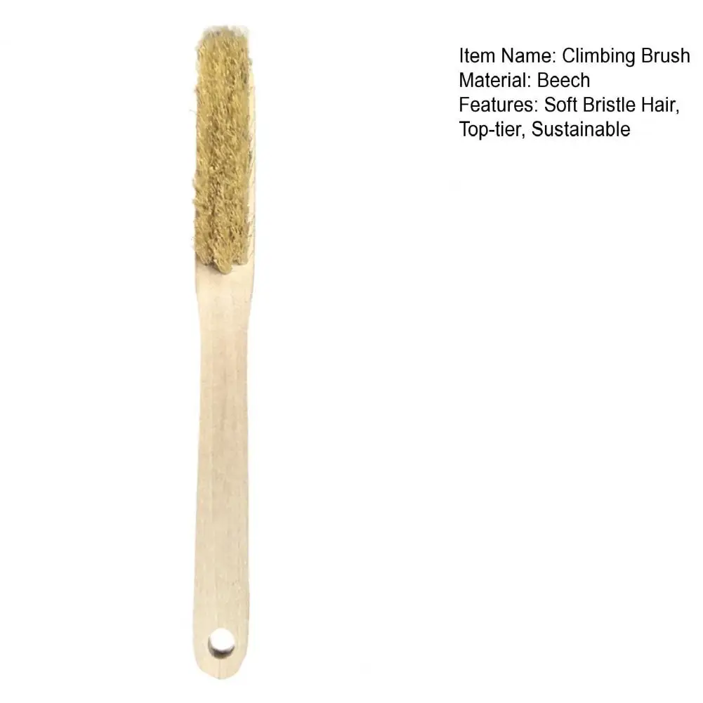 Rock Climbing Brush Rock Climbing Brush Bristle Bouldering Brush with Beech Wood Handle Callus Remover Boar Hair for Climbing Shoe Brushes