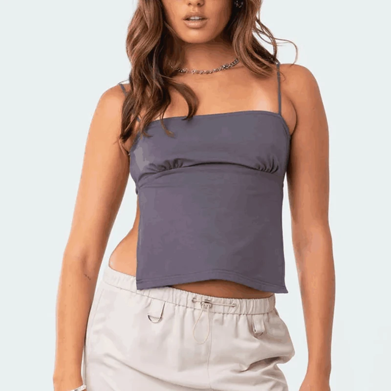 spring/summer new Spice Girl small vest solid color sexy halter neck with chest halter top