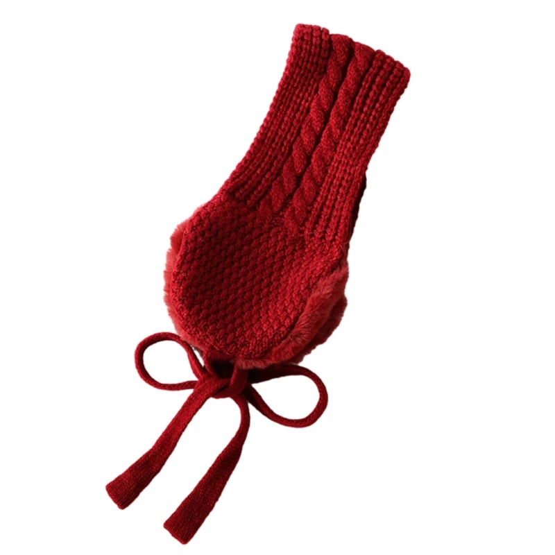 

Детские шерстяные уши ручной работы, теплые вязаные крючком повязки на голову, наушники, детские наушники