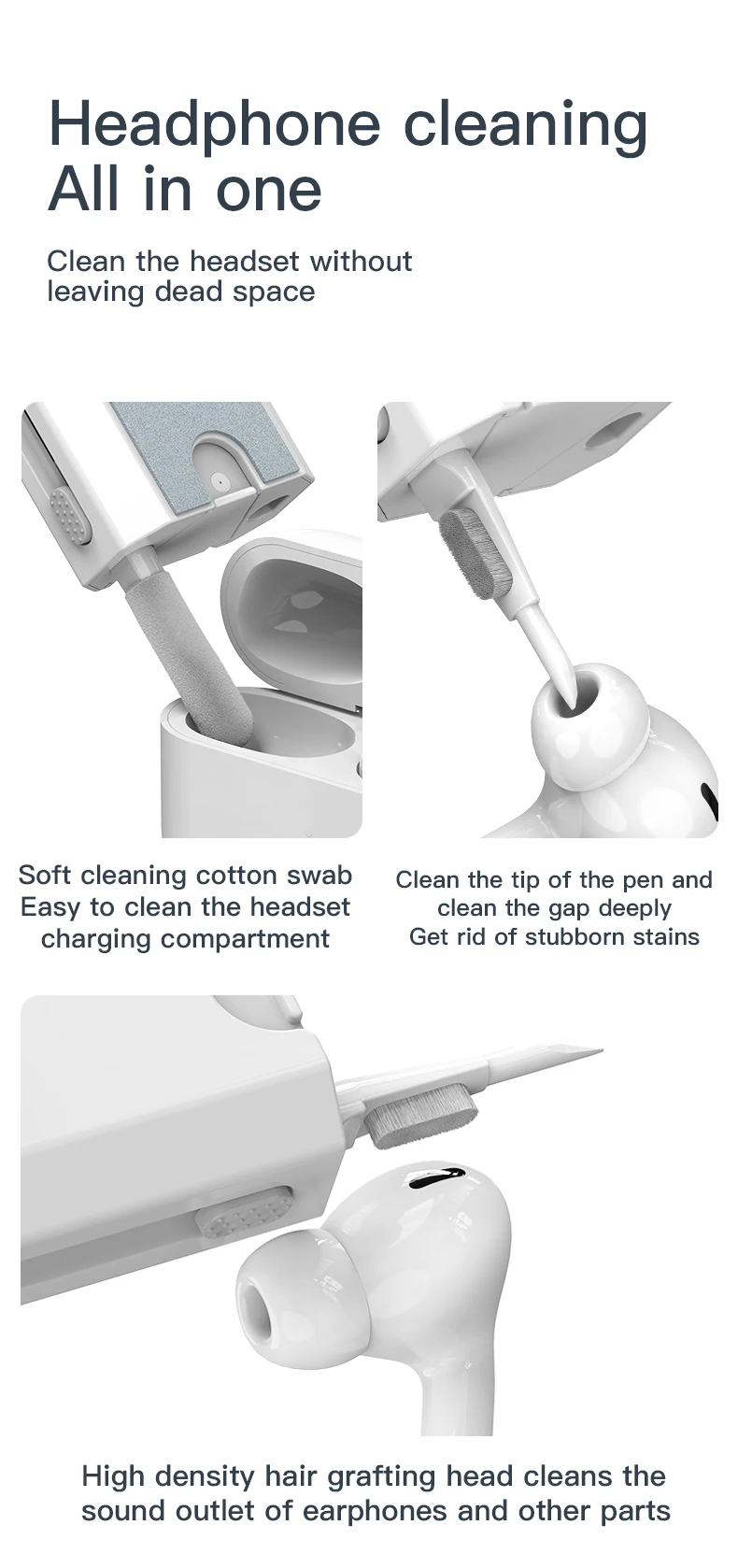 20-in-1Multifunctional Digital Cleaning Tool Set Mobile Phone Headphones Laptop Keyboard Cleaning Brush Dust Removal Key Remover