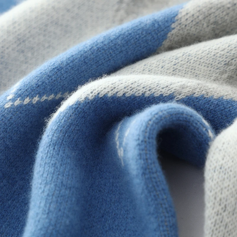 S-xxxl autumn and winter new men's O-neck 100% pure wool leisure pullover long sleeve sweater knitted cashmere sweater 6